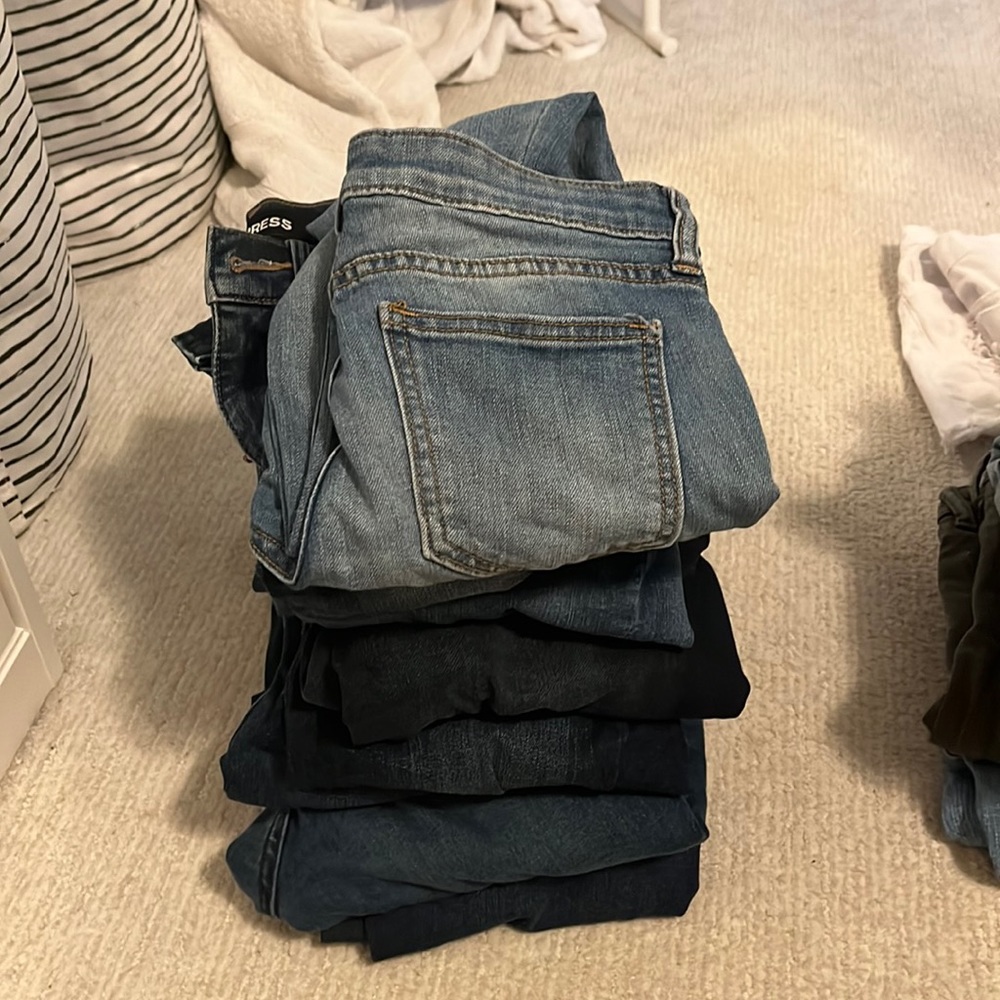 8 pairs of jeans set/lot all size 0